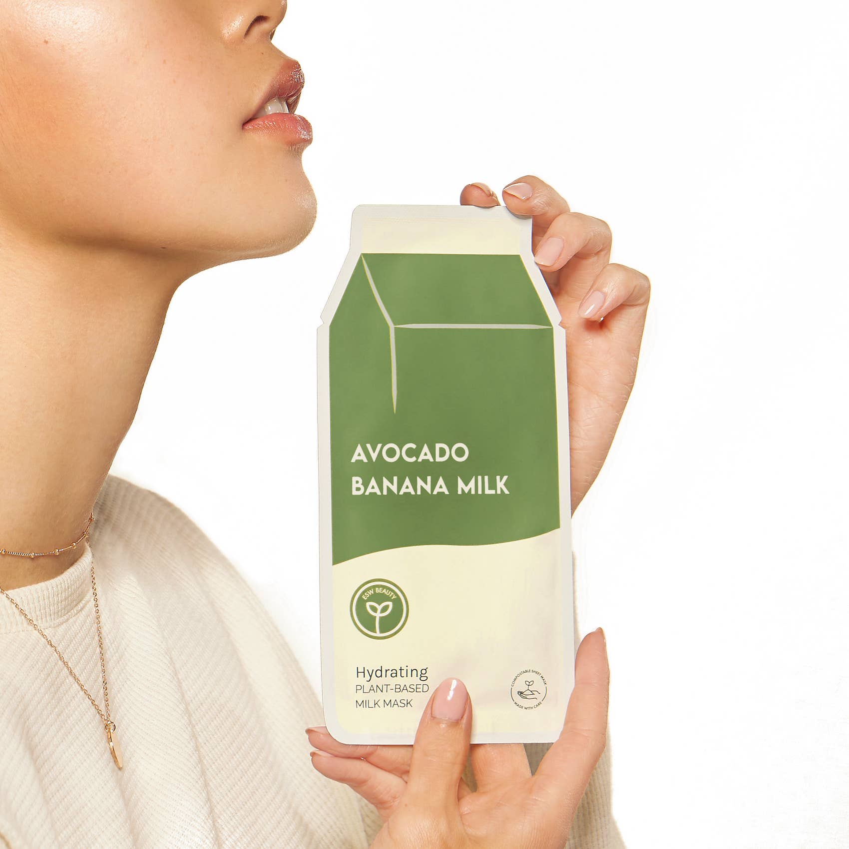 Avocado Banana Milk Hydrating Plant-Based Milk Sheet Mask - Pooka Pure and Simple