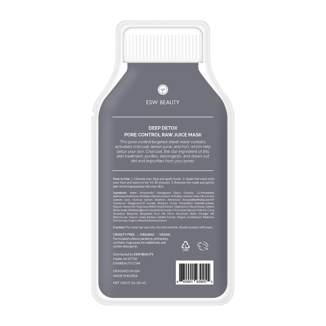 Deep Detox Pore Control Raw Juice Sheet Mask - Pooka Pure and Simple