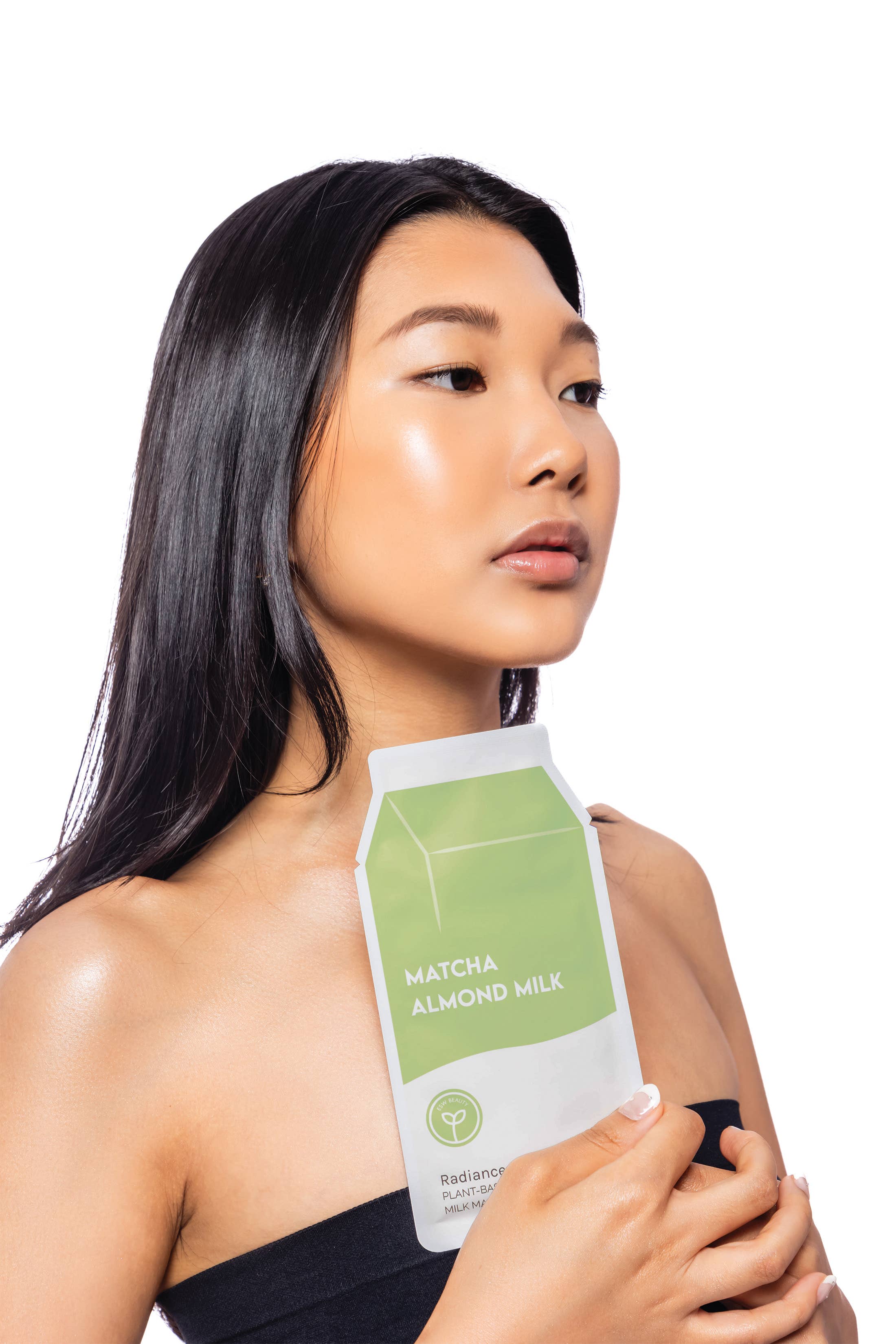 Matcha Almond Milk Radiance Plant-Based Milk Sheet Mask - Pooka Pure and Simple