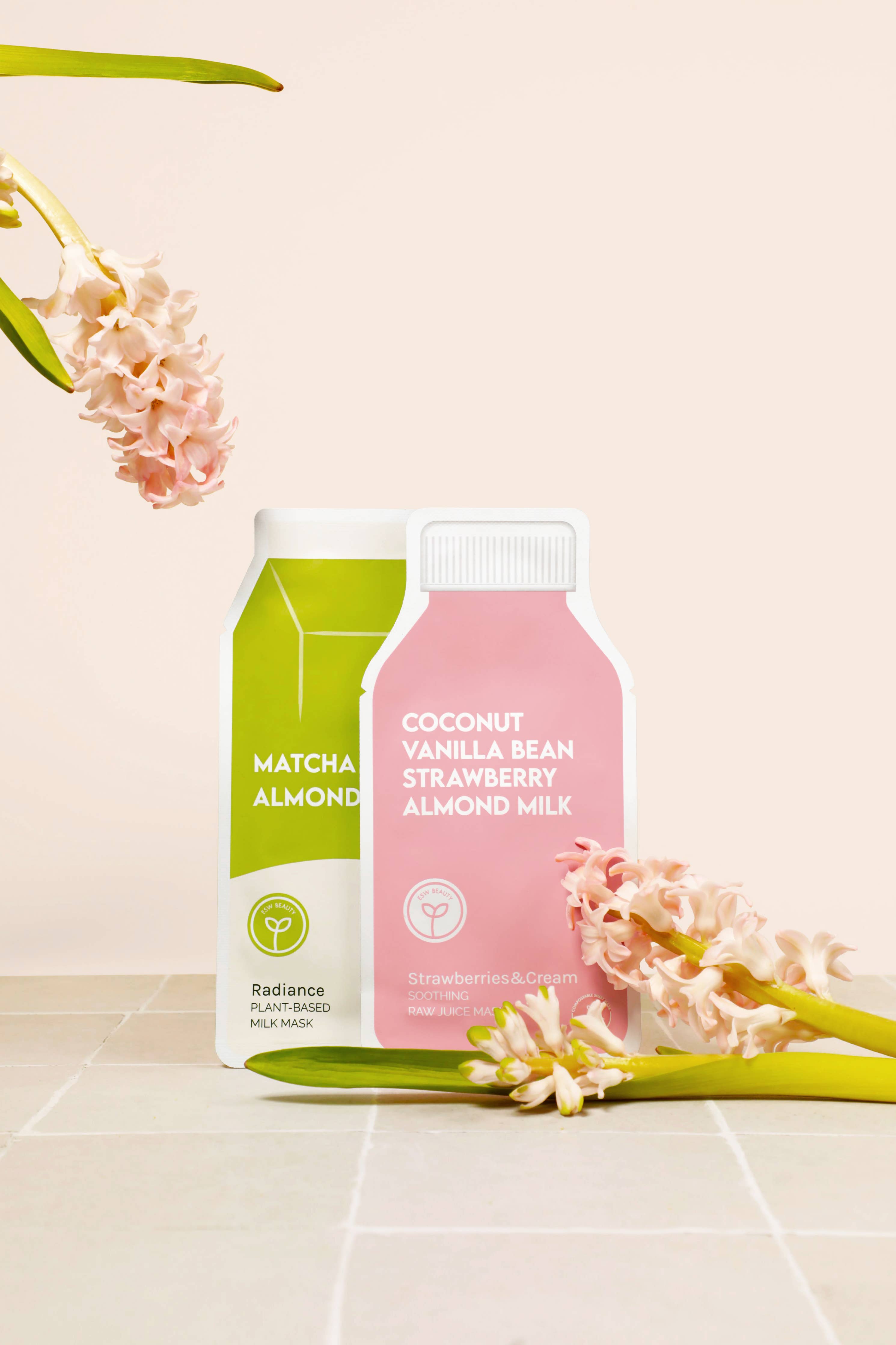 Matcha Almond Milk Radiance Plant-Based Milk Sheet Mask - Pooka Pure and Simple