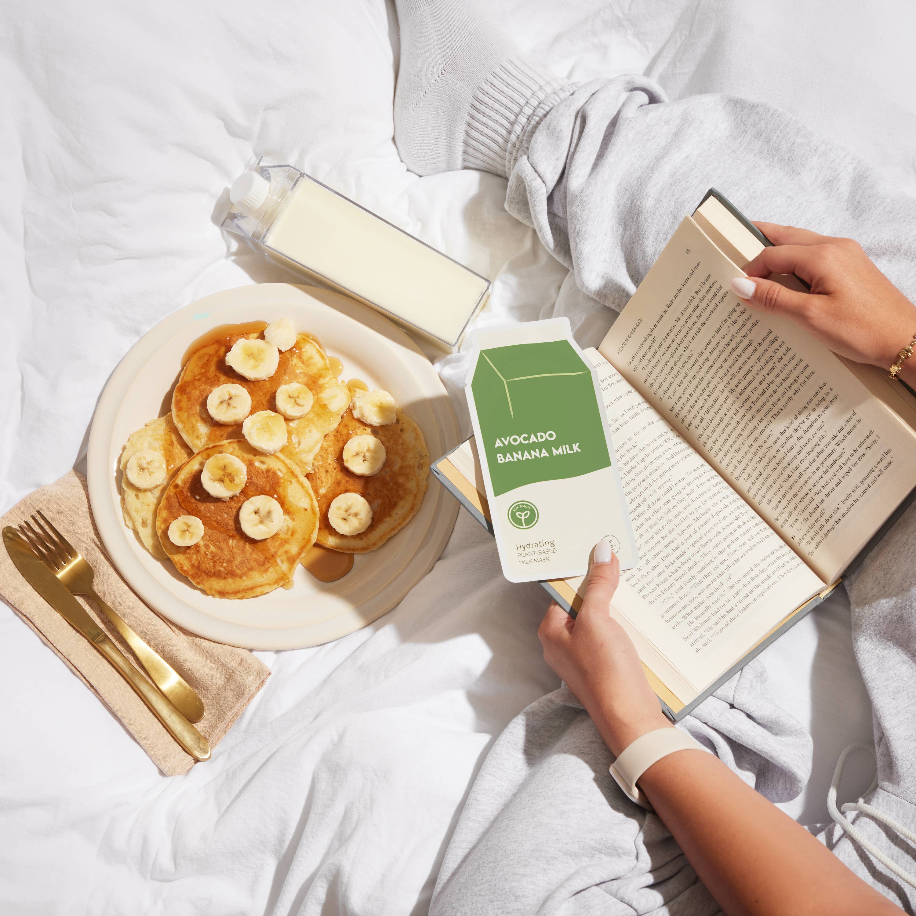 Avocado Banana Milk Hydrating Plant-Based Milk Sheet Mask - Pooka Pure and Simple