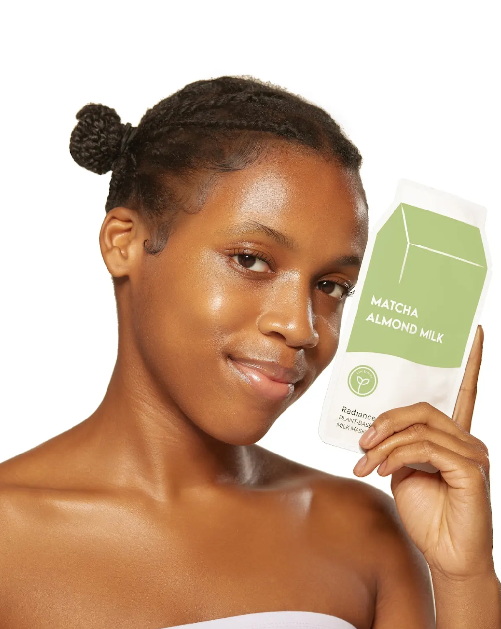 Matcha Almond Milk Radiance Plant-Based Milk Sheet Mask - Pooka Pure and Simple