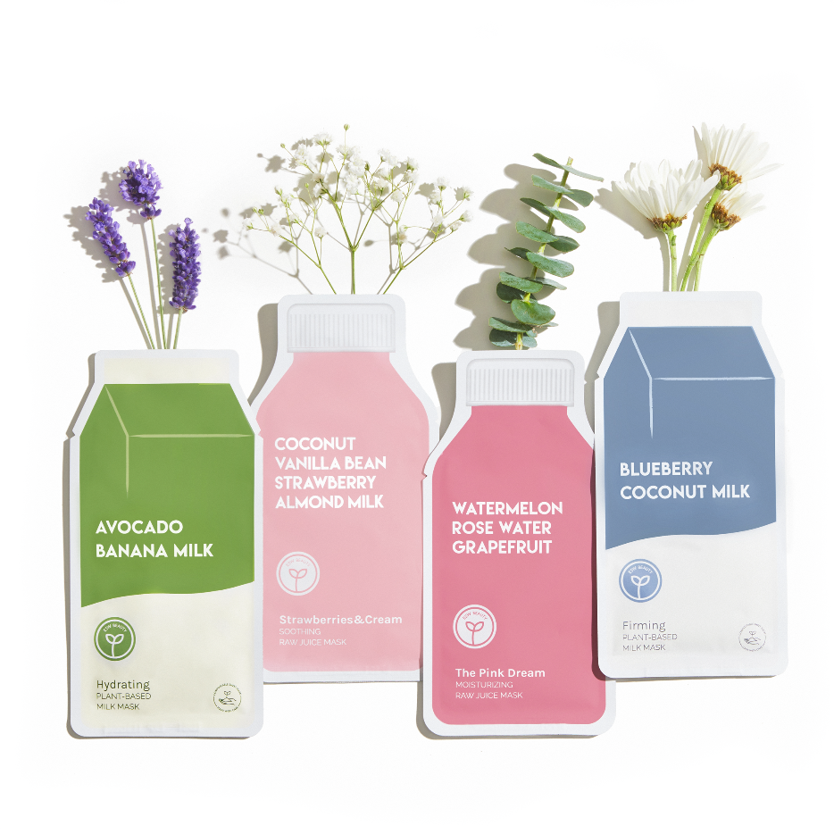 Avocado Banana Milk Hydrating Plant-Based Milk Sheet Mask - Pooka Pure and Simple