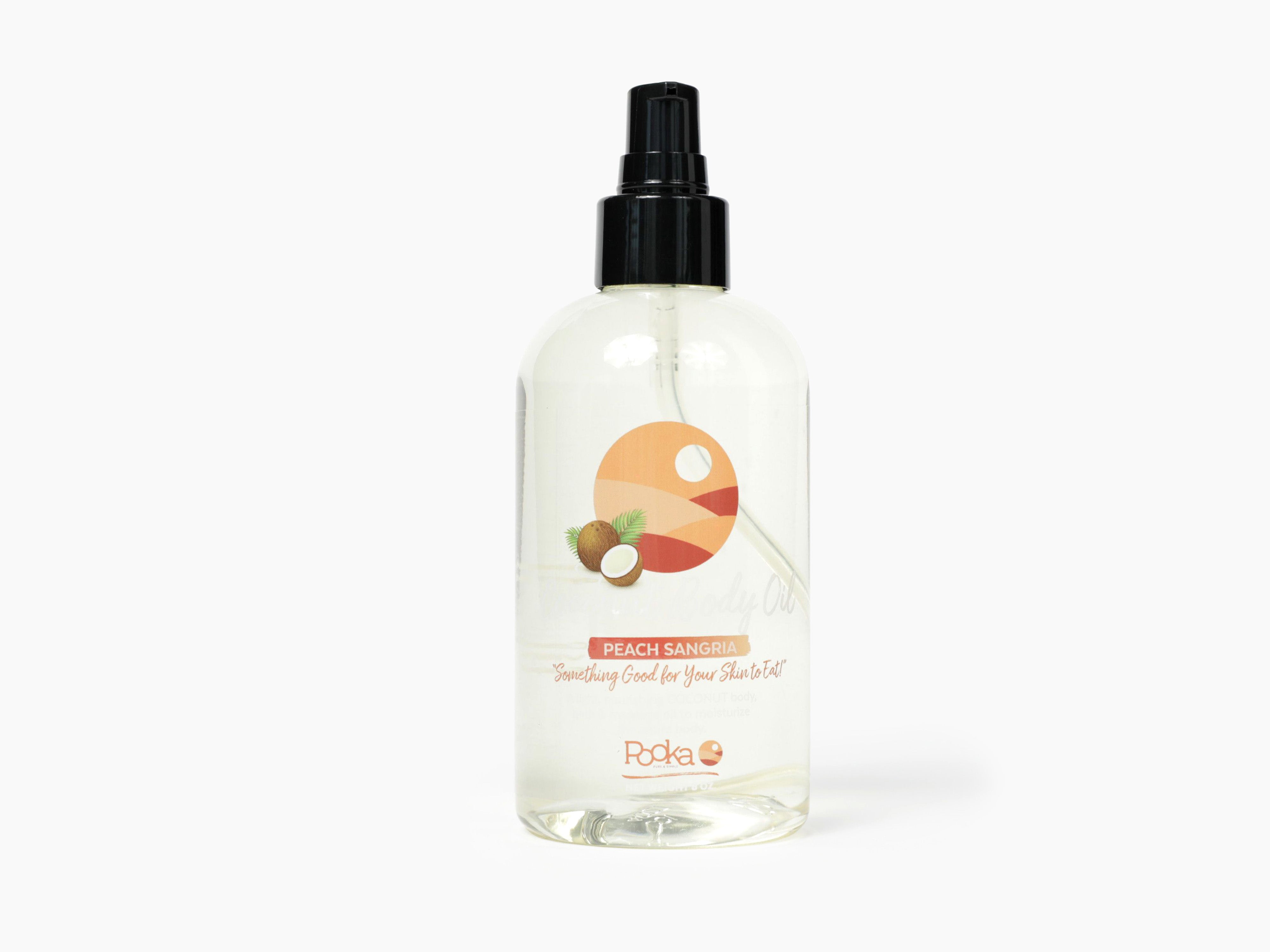 Coconut Body Oil - Peach Sangria - Pooka Pure and Simple